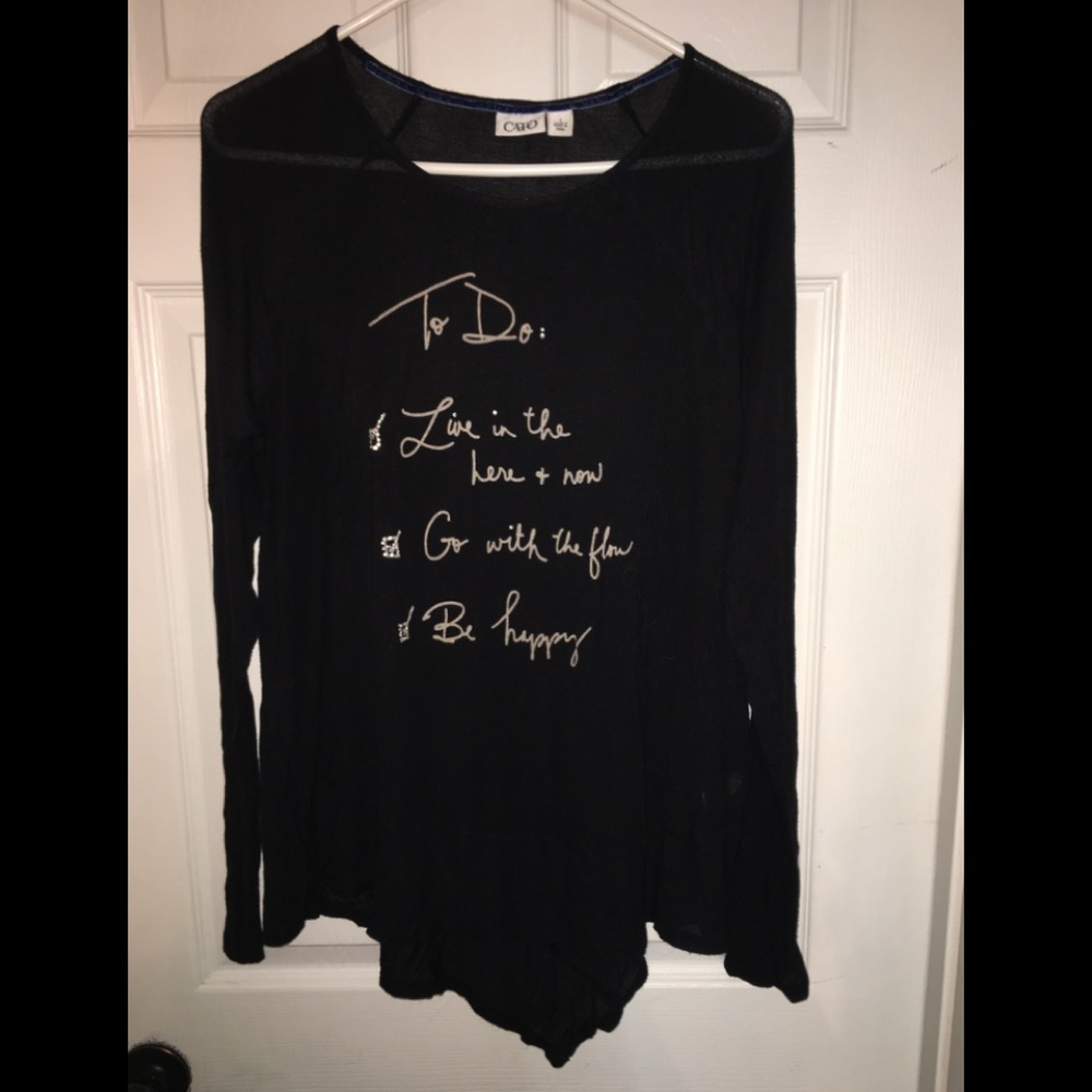 Cute & comfy top. Need to wear a cami underneath.